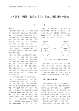 日本語と中国語における「首」を含んだ慣用句の比較
