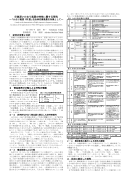 印象深いかおり風景の特性に関する研究