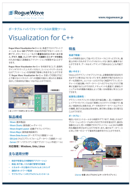 Visualization for C++製品のカタログはこちら