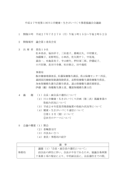 平成27年度第1回川口市健康・生きがいづくり推進協議会会議録 1 開催