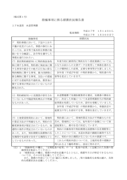 指摘事項に係る措置状況報告書