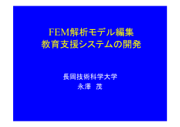 FEM解析モデル編集 教育支援システムの開発