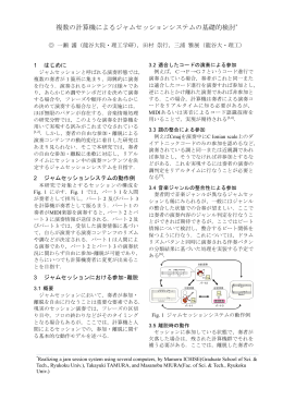 複数の計算機によるジャムセッションシステムの基礎的検討*