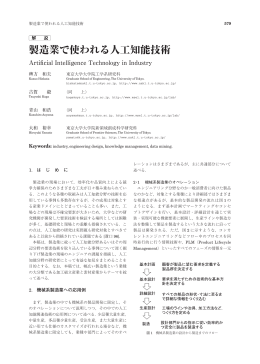 製造業で使われる人工知能技術