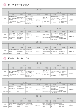 新中学1年―Sクラス 新中学 1 年―R クラス