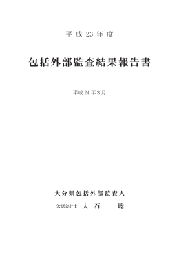 包括外部監査結果報告書