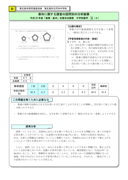 教科に関する調査の設問別の分析結果 数