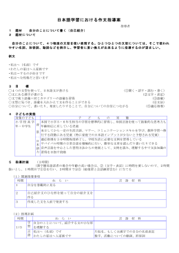 日本語学習における作文指導案