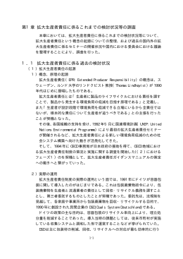 第1章 拡大生産者責任に係るこれまでの検討状況等の調査 1．