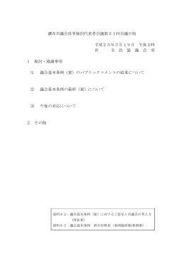第31回会議日程・資料(PDF文書)