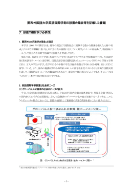 関西外国語大学英語国際学部の設置の趣旨等を記載した書類
