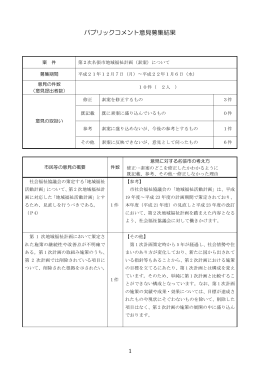 （資料1）パブリックコメント意見募集結果報告（PDF:139 KB）