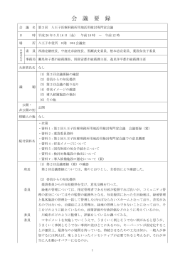 会議要録 - 八王子市