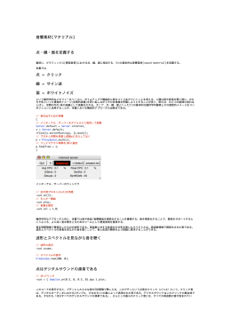 点・線・面を定義する 点 = クリック 線 = サイン波 面 = ホワイトノイズ