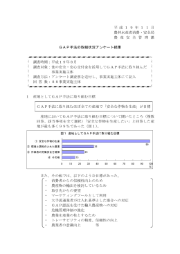 平 成 1 9 年 1 1 月 農林水産省消費・安全局 農 産 安 全 管 理 課 GA