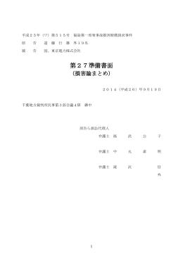 第27準備書面（損害論まとめ）