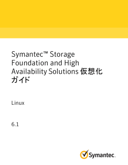 Symantec&trade; Storage Foundation and High Availability