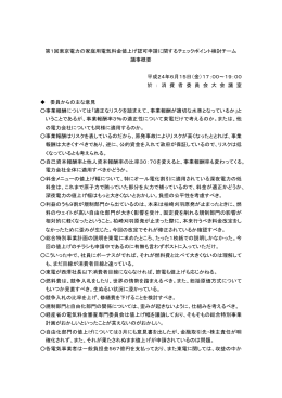 第1回チェックポイント検討チーム議事概要［PDF：98KB］