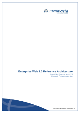 Enterprise Web 2.0 Reference Architecture
