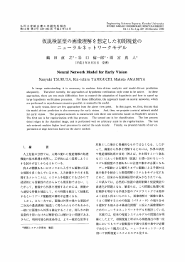 仮説検証型の画像理解を想定した初期視覚の - Kyushu University Library