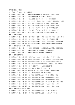 年間計画表  （予定） 1 プロローグ アニメーション史概観 2 世界