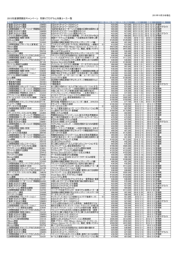 2015年度期間限定キャンペーン 早割りプログラム対象コース一覧（306KB）