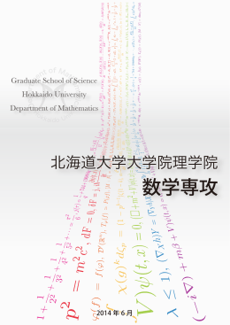 大学院紹介パンフレット - 北海道大学大学院理学院数学専攻