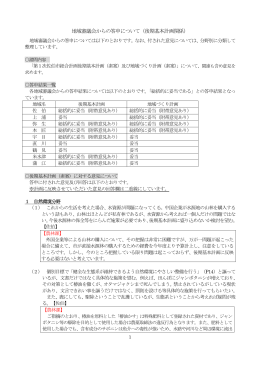 地域審議会からの答申について（後期基本計画関係）