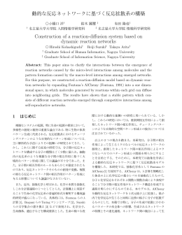 動的な反応ネットワークに基づく反応拡散系の構築
