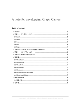 A note for developping Graph Canvas