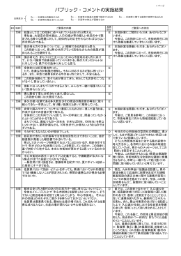 パブリック・コメントの実施結果