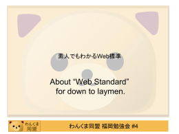 About “Web Standard” for down to laymen.