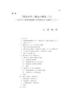 虞犯少年」概念の構造（3)