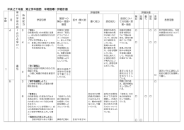 平成 27年度 第2学年国語 年間指導・評価計画