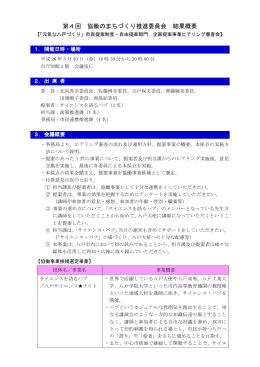 第4回 協働のまちづくり推進委員会 結果概要