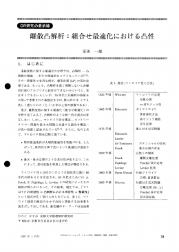 離散凸解析：組合せ最適化における凸性