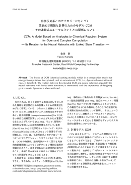 化学反応系とのアナロジーにもとづく 開放的で複雑な計算の