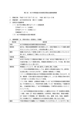 第2回 米子市環境基本計画策定懇話会議事録概要 1 開催