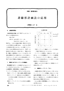 非線形計画法の応用 - 日本オペレーションズ・リサーチ学会