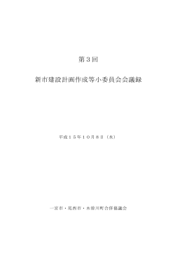 第3回 新市建設計画作成等小委員会会議録