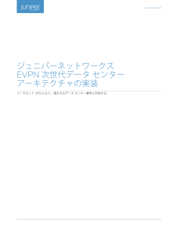 EVPN 次世代データ センター アーキテクチャの実装