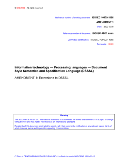 (DSSSL) AMENDMENT 1