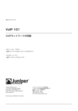 VoIP 101 - Juniper Networks