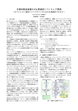 半導体製造装置のFA間通信ソフトウェア開発 ～オブジェクト指向