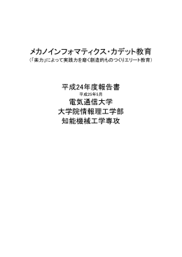2012年度報告書 - Tanaka Lab., UEC, Tokyo, Japan