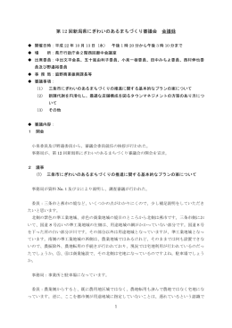 第 12 回新潟県にぎわいのあるまちづくり審議会 会議録