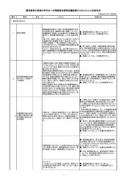 素案の叩き台への委員の御意見及び事務局からの回答