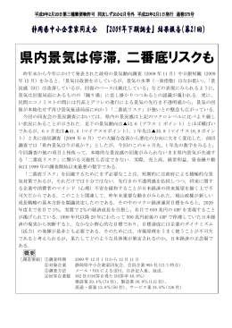 【冊子】第21回景況調査 - 静岡県中小企業家同友会