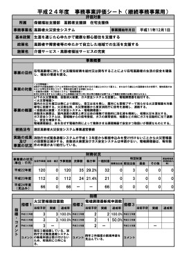 平成24年度 事務事業評価シート（継続事務事業用）