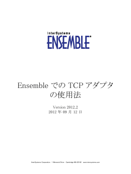 Ensemble での TCP アダプタの使用法